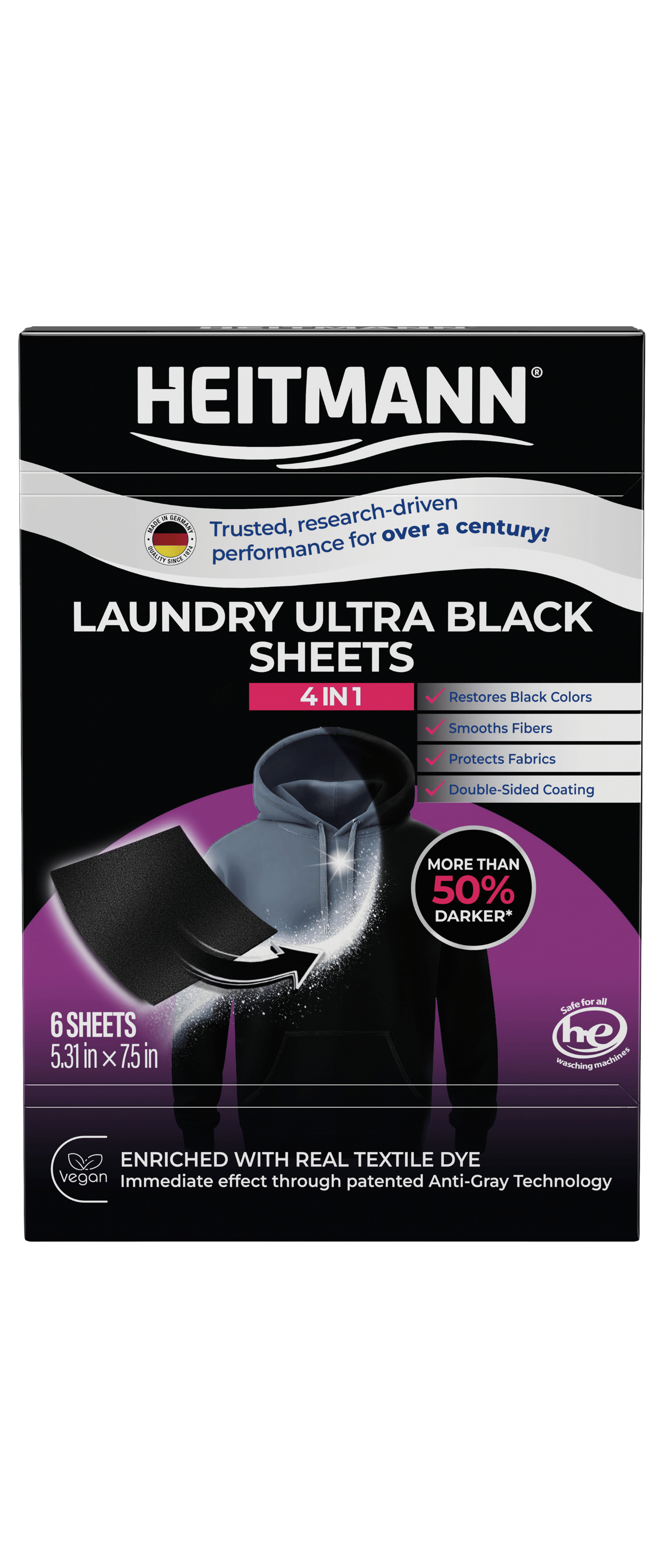 HEITMANN Laundry Ultra Black Sheets