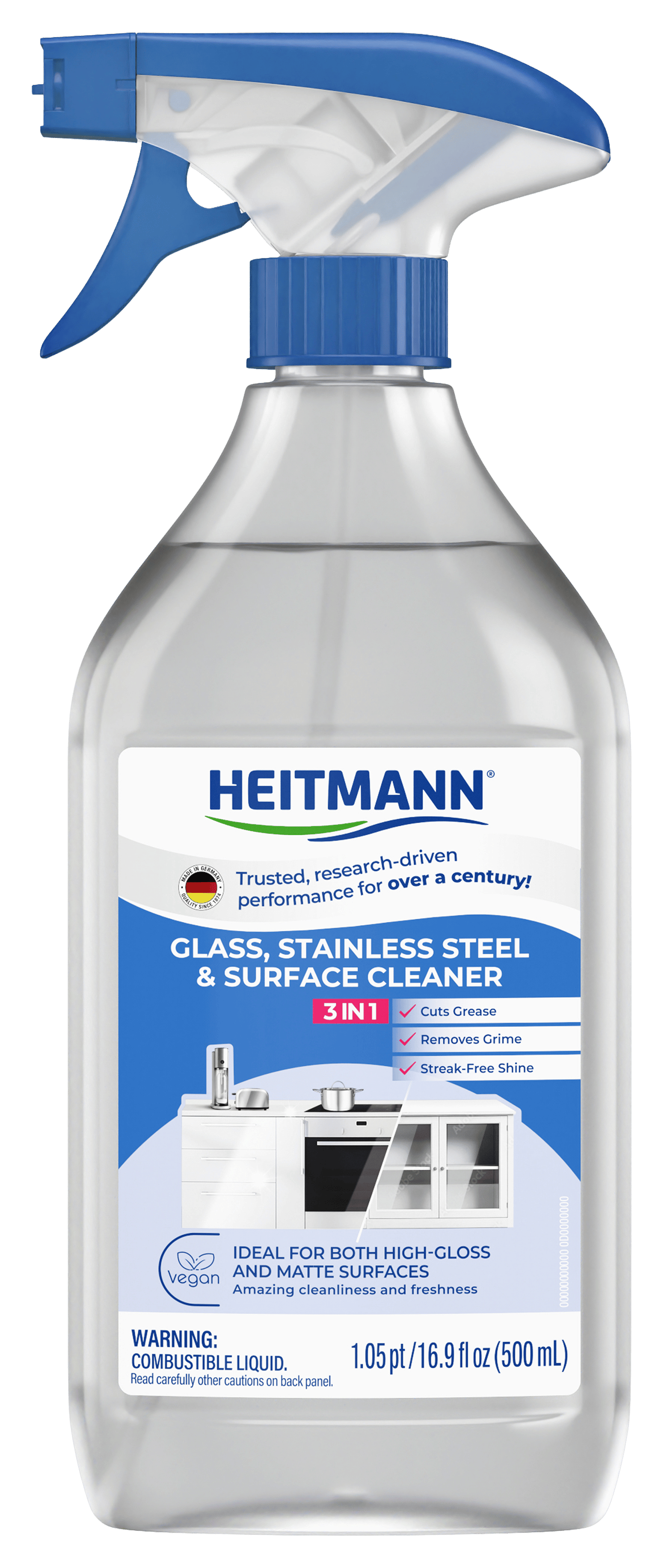 HEITMANN Glass, Stainless Steel & Surface Cleaner